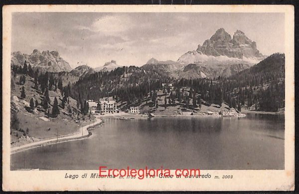 ae1053 - CARTOLINA  D'EPOCA - Belluno Provincia - Lago di Misurina  1916
