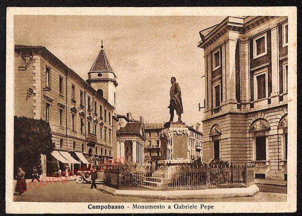 ae4553 - CARTOLINA D'EPOCA - Campobasso Città -  Monumento a Gabriele Pepe