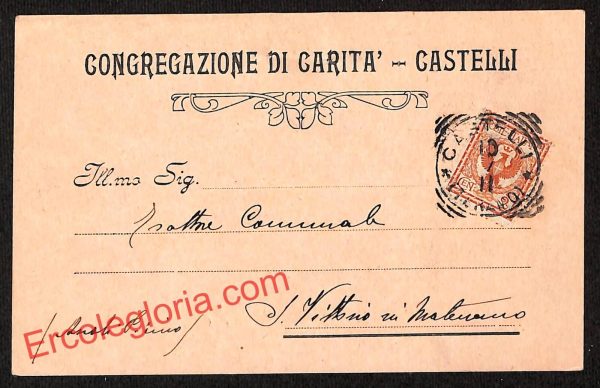 ai7508 - STORIA POSTALE - Teramo Provincia - Castelli