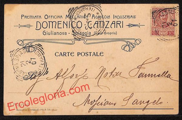 ai7511 - STORIA POSTALE - Teramo Provincia - Giulianova