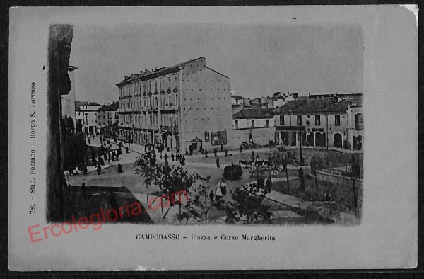 ae4559 - CARTOLINA D'EPOCA - Campobasso Città - Piazza e Corso Margherita