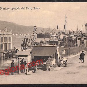 ag8582 - CARTOLINA D'EPOCA - Messina Città - Stazione approdo dei Ferry Boate