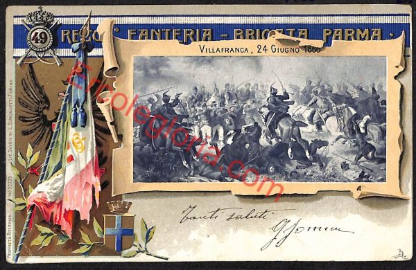 ae3372 - CARTOLINA  D'EPOCA - Verona Provincia - Villafranca  1905
