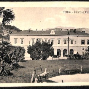 ab5494 - CARTOLINA  D'EPOCA - Trento Città : STAZIONE FERROVIARIA  1924