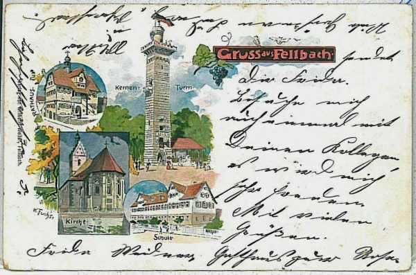 33612  - Ansichtskarten VINTAGE POSTCARD: GERMANY Deutschland -  Fellbach GRUSS