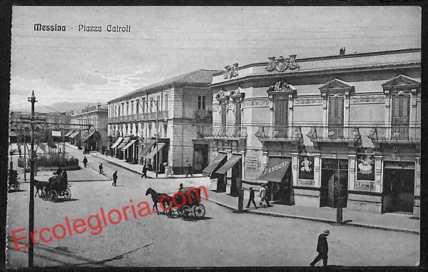 ag8584 - CARTOLINA D'EPOCA - Messina Città - Piazza Cairoli