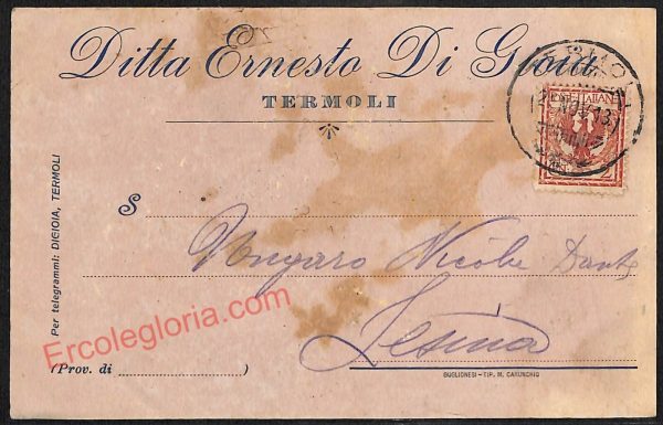 ae4570 - CARTOLINA D'EPOCA - Campobasso Provincia - Termoli  1913