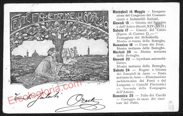 ae7390 - CARTOLINA D'EPOCA - Firenze - Feste Fiorentine del Maggio
