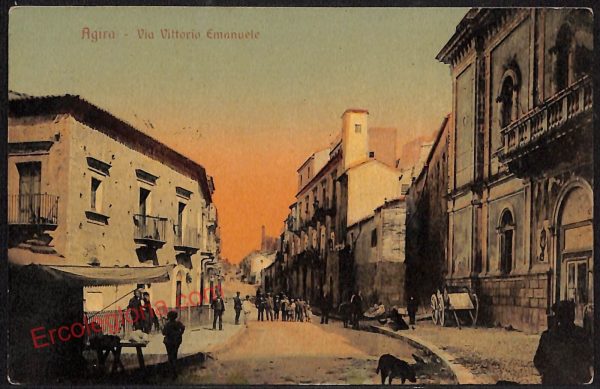 ae4515 - CARTOLINA D'EPOCA - Enna Provincia - Agira  1917