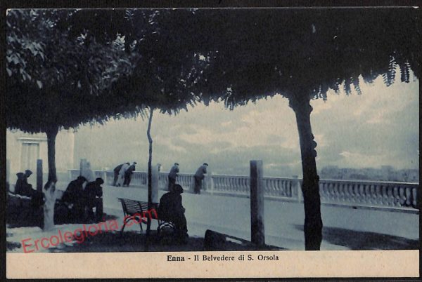 ae4524 - CARTOLINA D'EPOCA - Enna Città - Il Belvedere di S. Orsola  1929