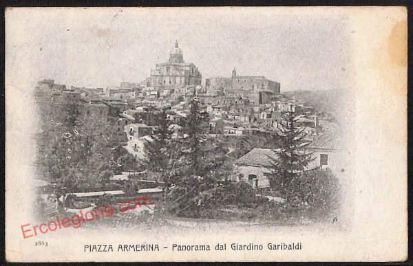 ae4547 - CARTOLINA D'EPOCA - Enna Città - Piazza Armerina  1918