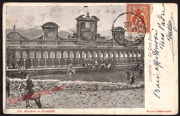 ae4579 - CARTOLINA D'EPOCA - Enna Provincia - Leonforte  1902