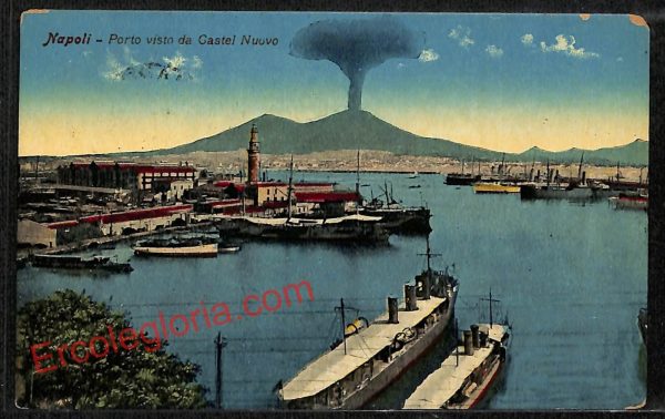 ag9814 - CARTOLINE D'EPOCA - Napoli Citta - Porto visto da Castel Nuovo