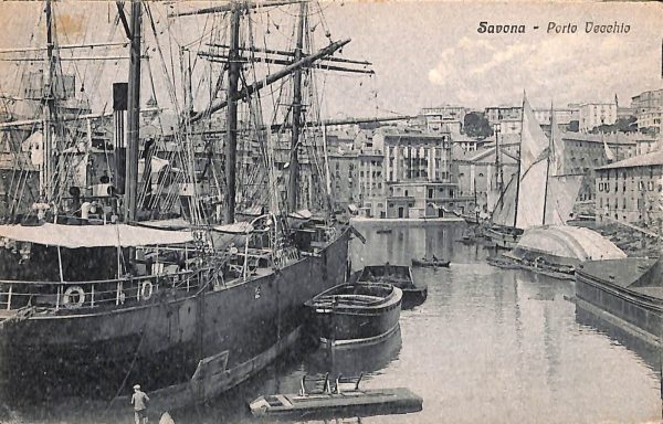 ab6974 -  CARTOLINA  D'EPOCA - Savona Città - Porto Vecchio 1921