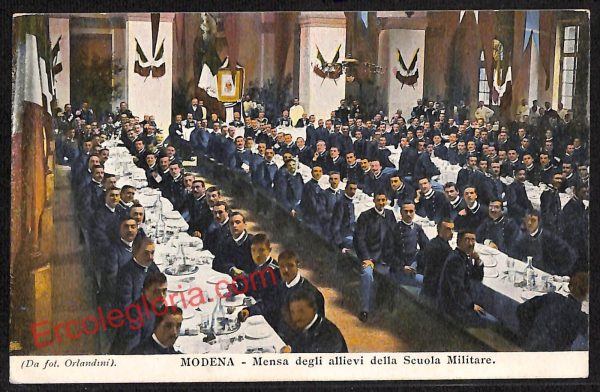 ag9433 - CARTOLINA D'EPOCA - Modena - Mensa degli Allievi della Scuola Militare