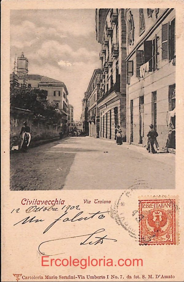 ad8141 - CARTOLINA D'EPOCA - Roma Provincia - Civitavecchia  1902