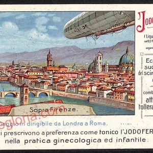 ae7391 - CARTOLINA D'EPOCA - Firenze - Viaggio in girigibile da Londra in Roma