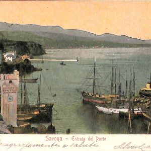 ab6982 -  CARTOLINA  D'EPOCA - Savona Città - Entrata del Porto