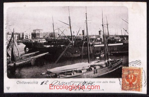 ad8146 - CARTOLINA D'EPOCA - Roma Provincia - Civitavecchia  1902