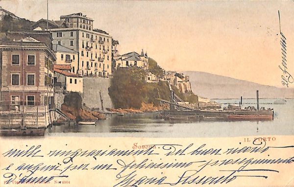 ab6988 -  CARTOLINA  D'EPOCA - Savona Città - Il Porto