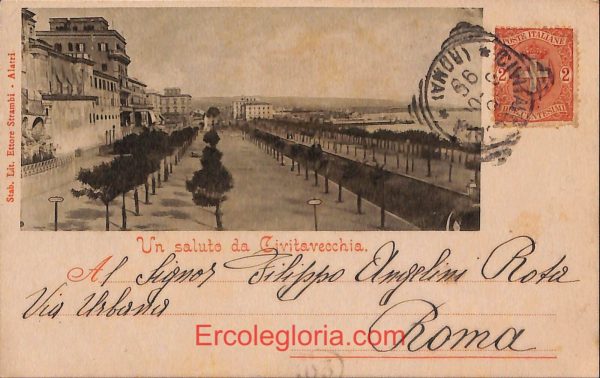 ad8150 - CARTOLINA D'EPOCA - Roma Provincia - Civitavecchia  1901