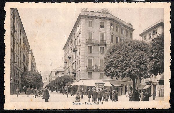 ab6999  -  CARTOLINA  D'EPOCA - Savona Città - Piazza Giulio II 1921