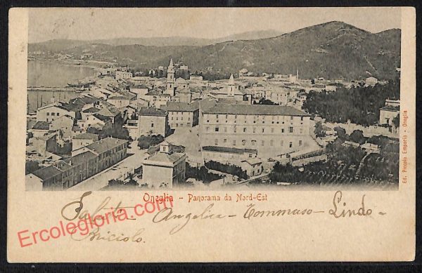ag4692 - CARTOLINA D'EPOCA - Imperia Provincia - Oneglia  1902