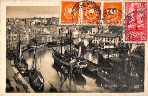 ab7002  -  CARTOLINA  D'EPOCA - Savona Città - Il Porto