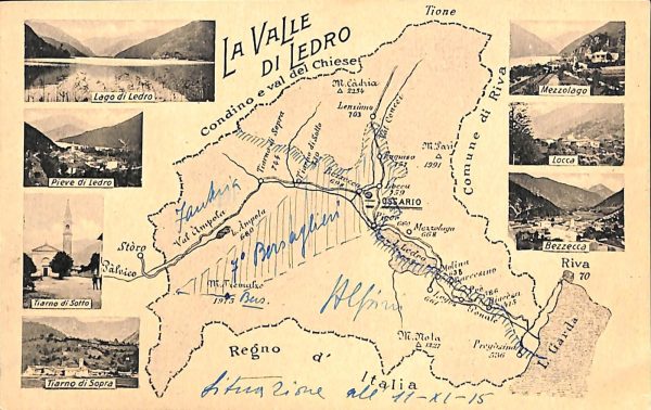 ab5595 - CARTOLINA  D'EPOCA - Trento Provincia : CENSURA