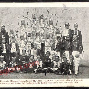 ae7392- CARTOLINA D'EPOCA- Firenze- Collegio della Badia Fiesolana nel Carnevale