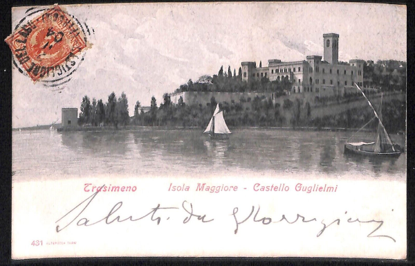 ac3062 - CARTOLINA  D'EPOCA - Perugia Provincia - TRASIMENO  1904