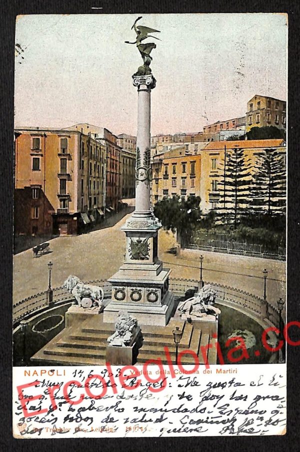 ag9670 - CARTOLINE D'EPOCA - Napoli Città - Colonna dei Martini
