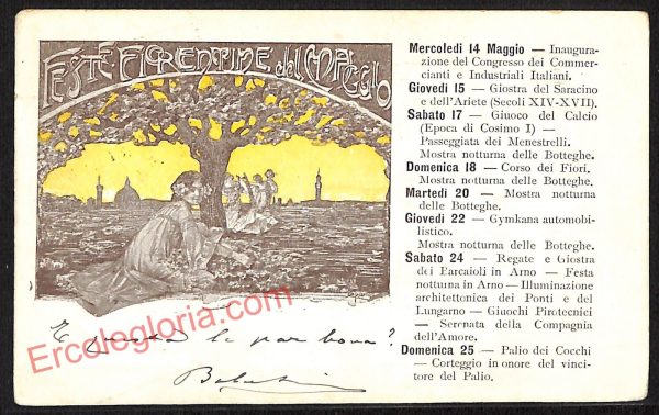 ae7395 - CARTOLINA D'EPOCA - Firenze Città - Feste Fiorentine del Maggio