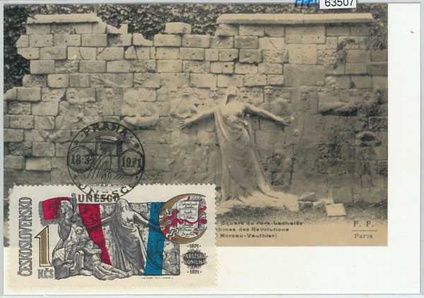 63507 - CZECHOSLOVAKIA - POSTAL HISTORY: MAXIMUM CARD 1971 - ART UNESCO