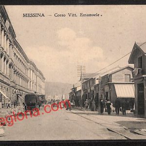 ag8587 - CARTOLINA D'EPOCA - Messina Città - Corso Vittorio Emanuele