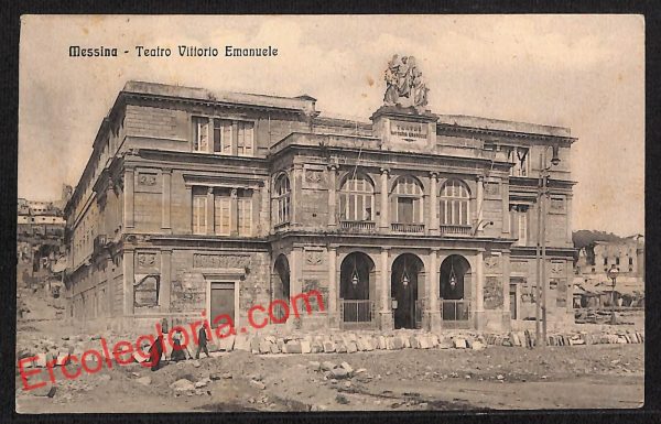ag8588 - CARTOLINA D'EPOCA - Messina Città - Teatro Vittorio Emanuele