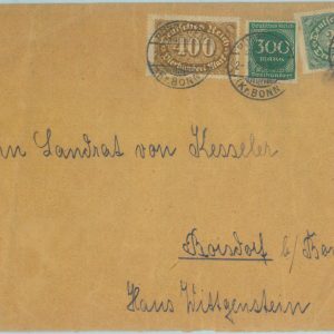 85178 - GERMANY - POSTAL HISTORY -  COVER - INFLATION period 1923