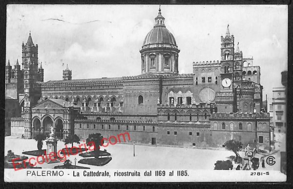 ah4668 - CARTOLINA D'EPOCA - Palermo Città - La Cattedrale