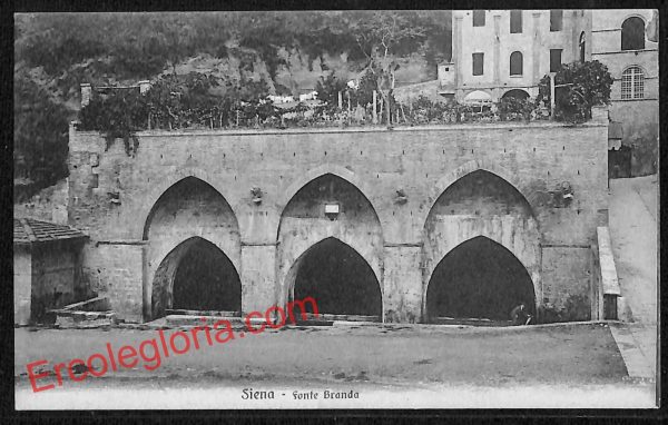 ai5391 - CARTOLINA D'EPOCA - Siena Città - Fonte Branda