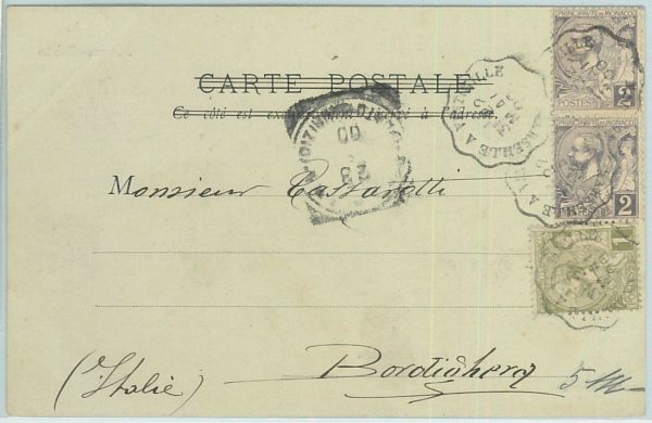66812 - MONACO  - Postal History - POSTCARD to ITALY 1900