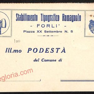 ag0409 - CARTOLINA D'EPOCA - Forlì Città - Stabilimento Tipografico Romagnolo