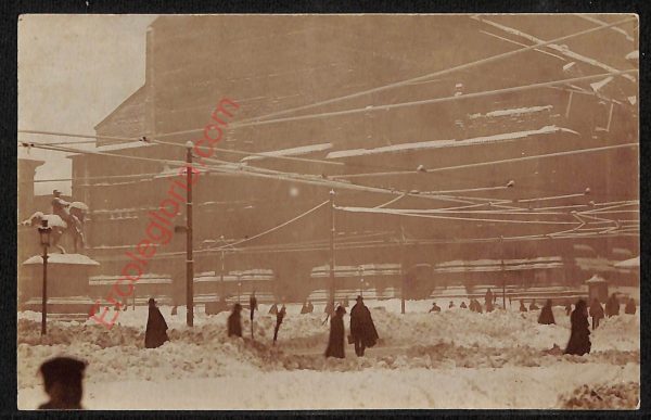 ae2513 - CARTOLINA  D'EPOCA - Bologna Città - Vera foto - Bologna sotto la neve