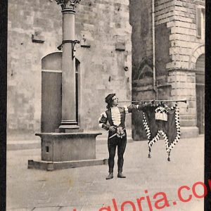 ai5403 - CARTOLINA D'EPOCA - Siena Città - L' Araldo che Annunzio la Corsa