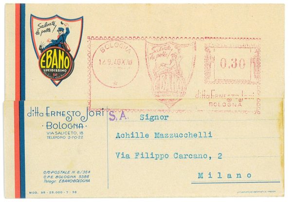 P2700 - Italia affrancatura meccanica “rossa” 1940 da Bologna