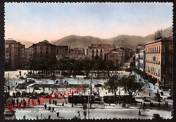 ah4713 - CARTOLINA D'EPOCA - Palermo Città - Piazza Castelnuovo