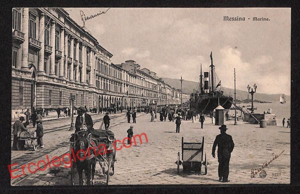 ag8593 - CARTOLINA D'EPOCA - Messina Città - Marina