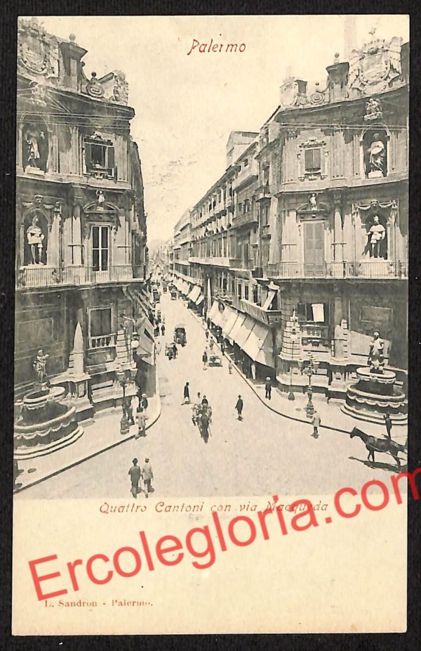 ah4720 - CARTOLINA D'EPOCA - Palermo Città - Quattro Cantoni