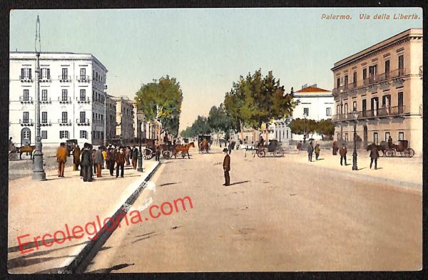 ah4722 - CARTOLINA D'EPOCA - Palermo Città - Via della Libertà