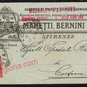 ae7399 - CARTOLINA D'EPOCA - Firenze Città - Manetti, Bernini  1894