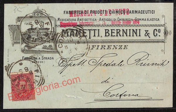 ae7399 - CARTOLINA D'EPOCA - Firenze Città - Manetti, Bernini  1894